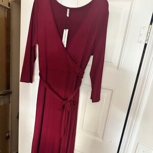 Maroon Maternity Dress